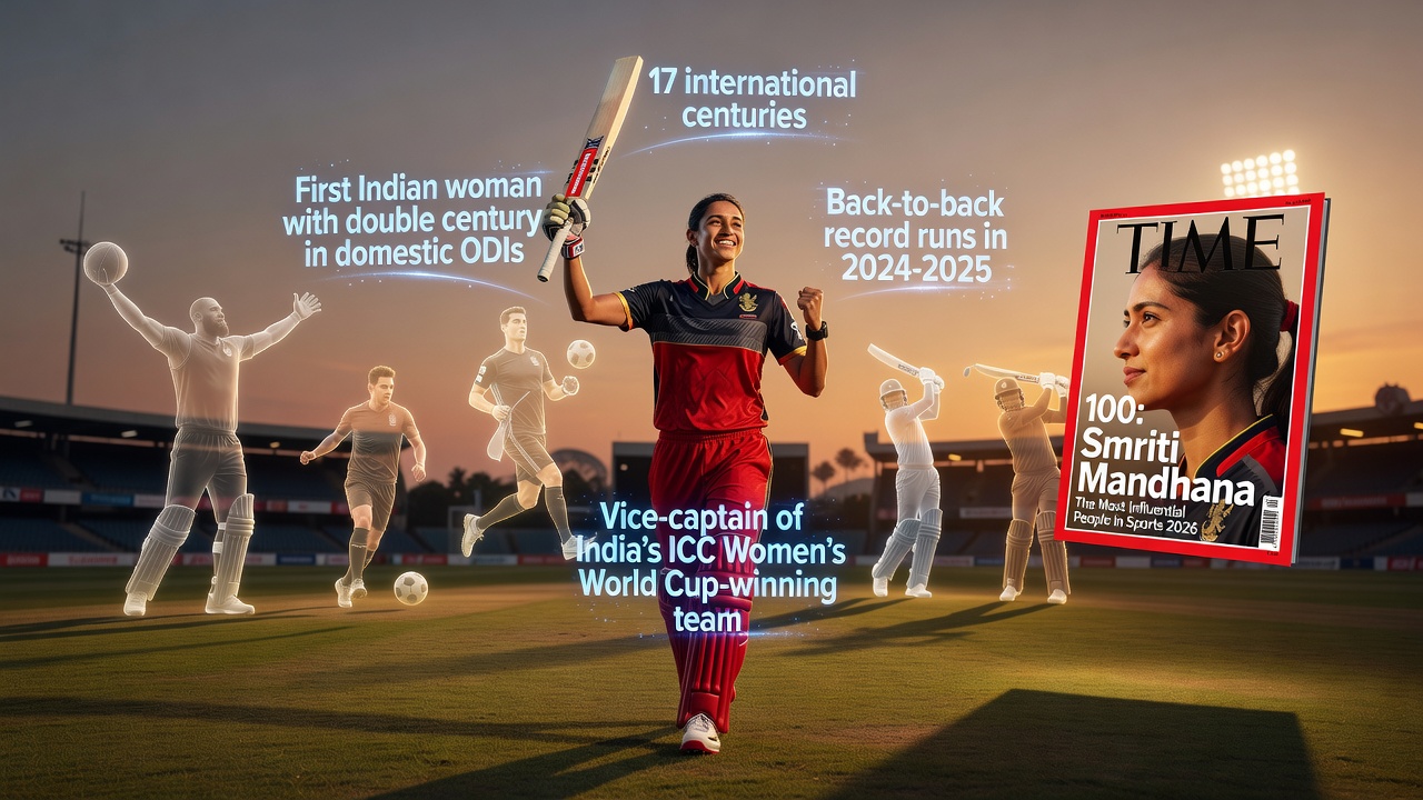 Smriti Mandhana Earns Place on TIME's 100 Most Influential People in Sports