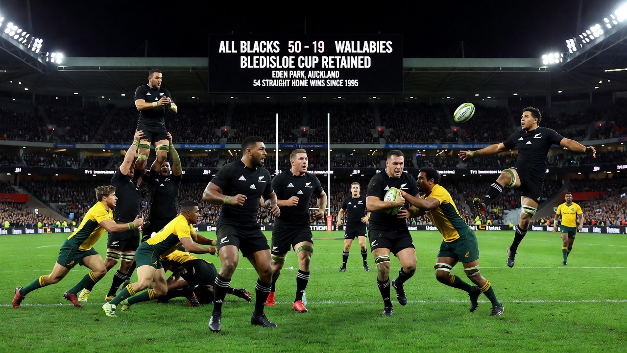 All Blacks Overwhelm Wallabies to Keep Bledisloe Cup at Eden Park